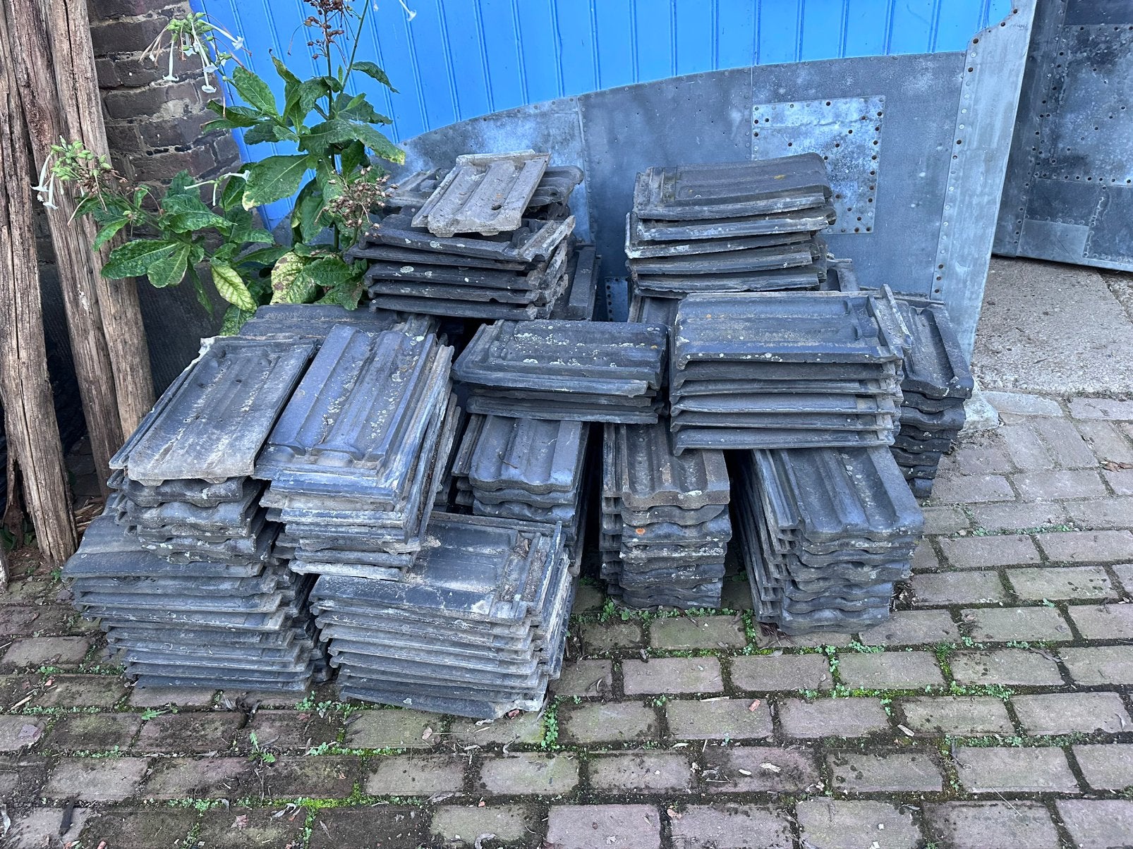 dakpannen Mulden zwart., Ophalen, Steen of Klei, Zo goed als nieuw, 15 m² of meer