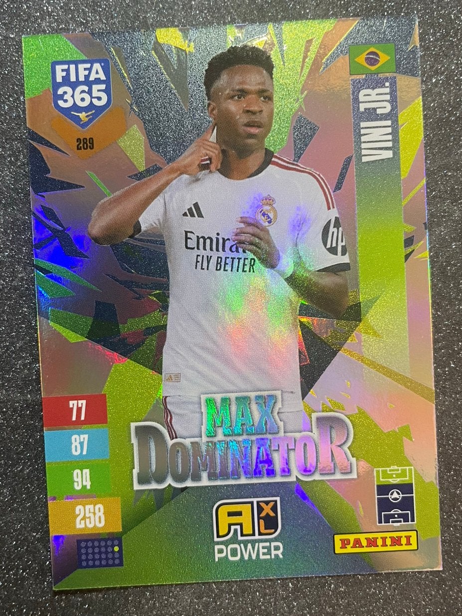 Panini Fifa365 2027   MAX DOMINATOR   VINI JR.  REAL MADRID, Verzenden, Zo goed als nieuw, Plaatje