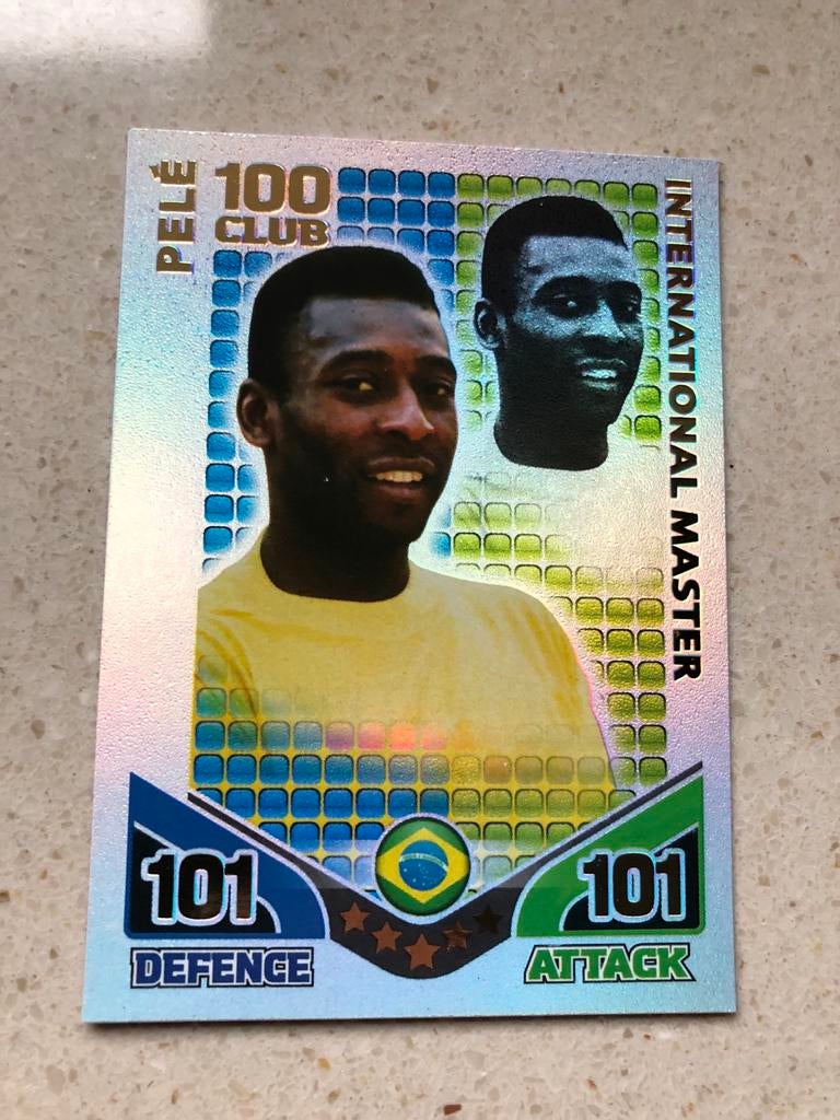 Topps Match Attax WK 2010 Pele 100 Club, Ophalen of Verzenden, Zo goed als nieuw, Buitenlandse clubs, Spelerskaart