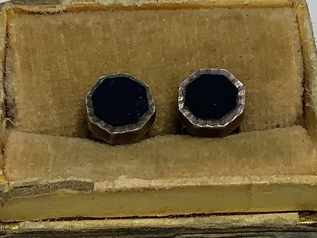 PRACHTIGE MASSIEF ZILVEREN OORKNOPPEN METONYX EDELSTENEN, Verzenden, Zilver, Oorbellen, Met edelsteen