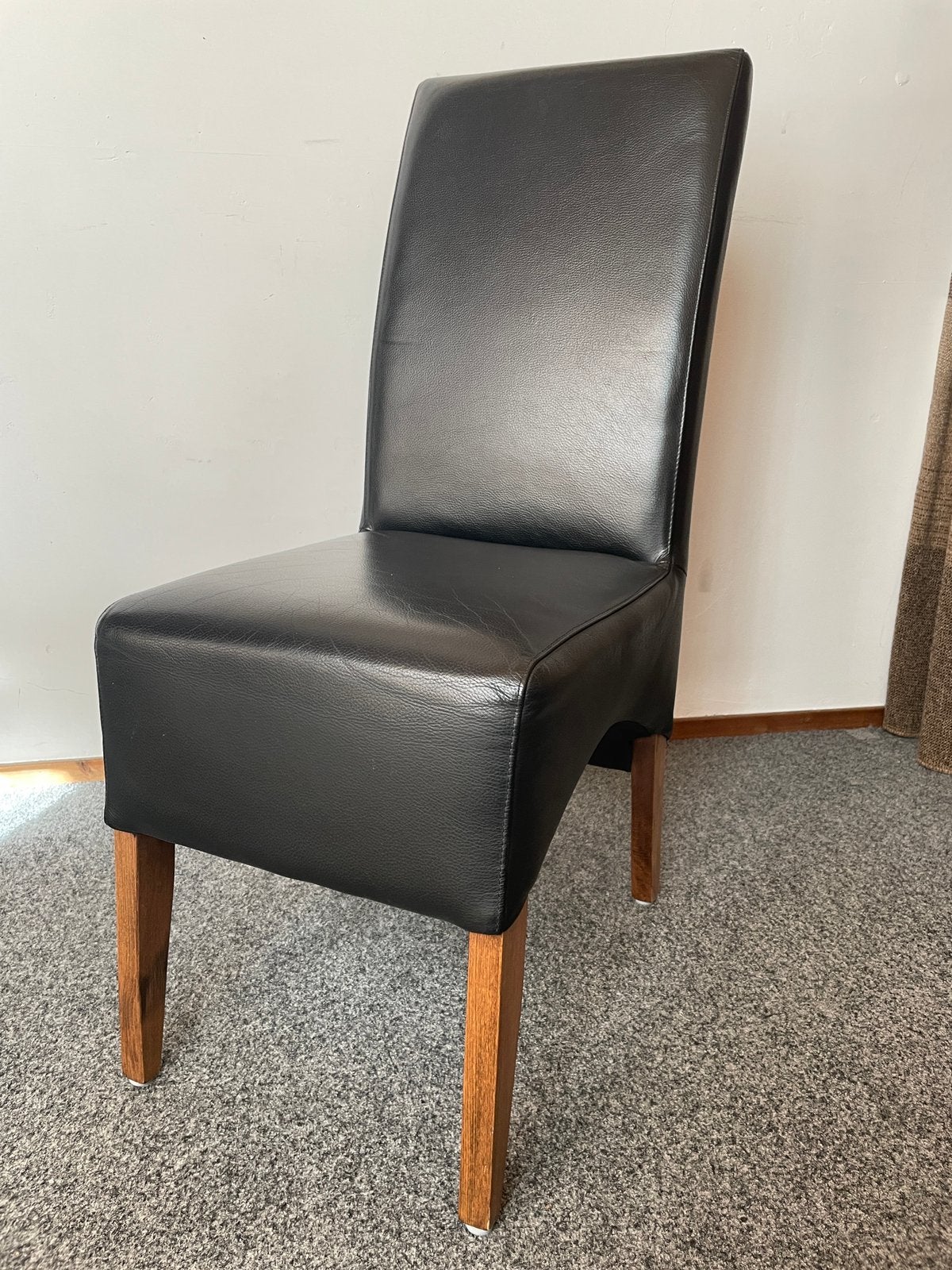 6 Kamerstoelen, Huis en Inrichting, Ophalen, Zwart, Leer, Zo goed als nieuw