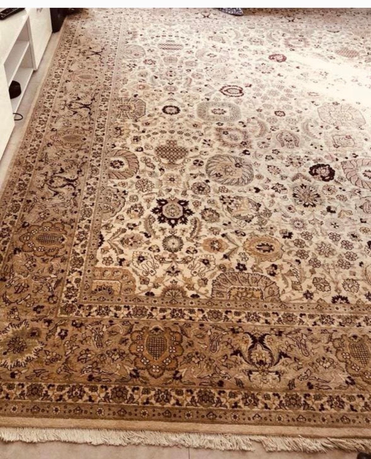 Prachtig handgemaakt Perzisch tapijt Kashan - Nieuw, Beige, Nieuw, Ophalen of Verzenden, 200 cm of meer