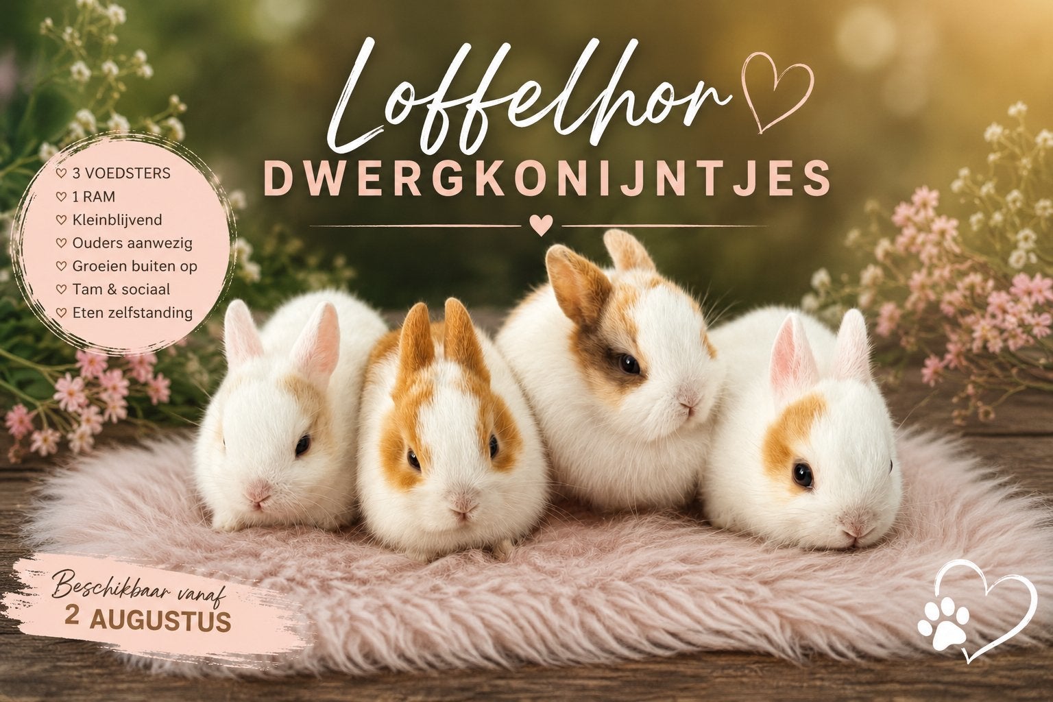 Lieve Loffelohr  drager dwergkonijntjes te koop, Dieren en Toebehoren, Konijnen, Meerdere dieren, Dwerg, 0 tot 2 jaar