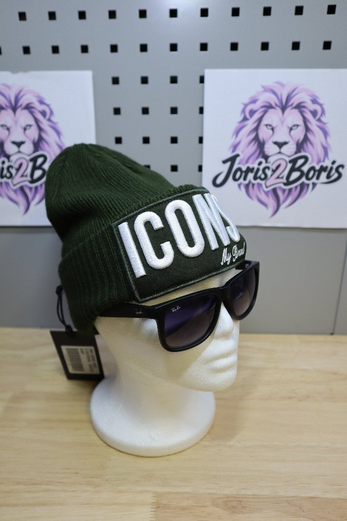 Nieuwe My Brand ICONS beanie muts in het groen €7,50, Nieuw, Overige maten, Ophalen of Verzenden, Muts
