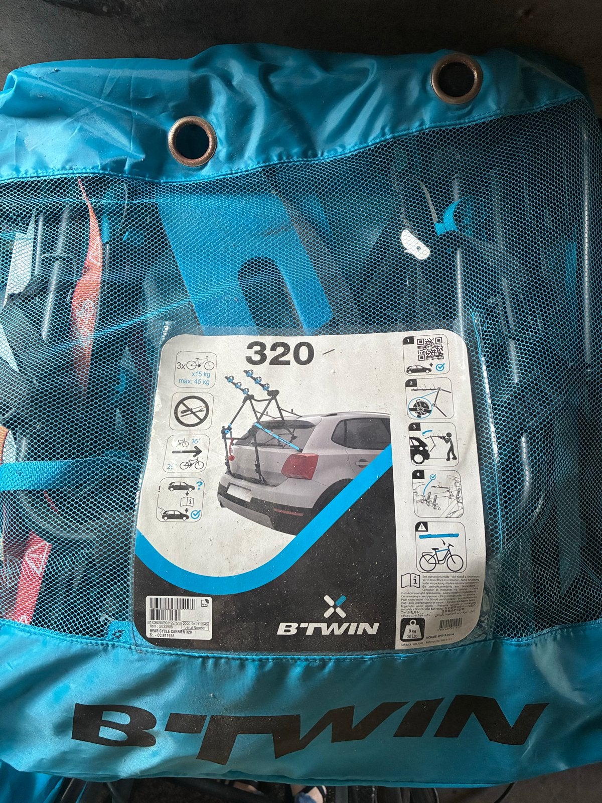 B'Twin 320 Achterklep Fietsendrager - Zo goed als nieuw, Auto diversen, Ophalen, 3 fietsen of meer, Zo goed als nieuw, Achterklepdrager