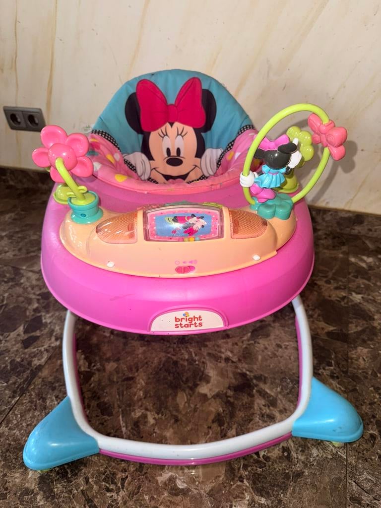 Bright starts minnie mouse loopstoel, Kinderen en Baby's, Wipstoeltjes, Ophalen, Gebruikt, Overige merken
