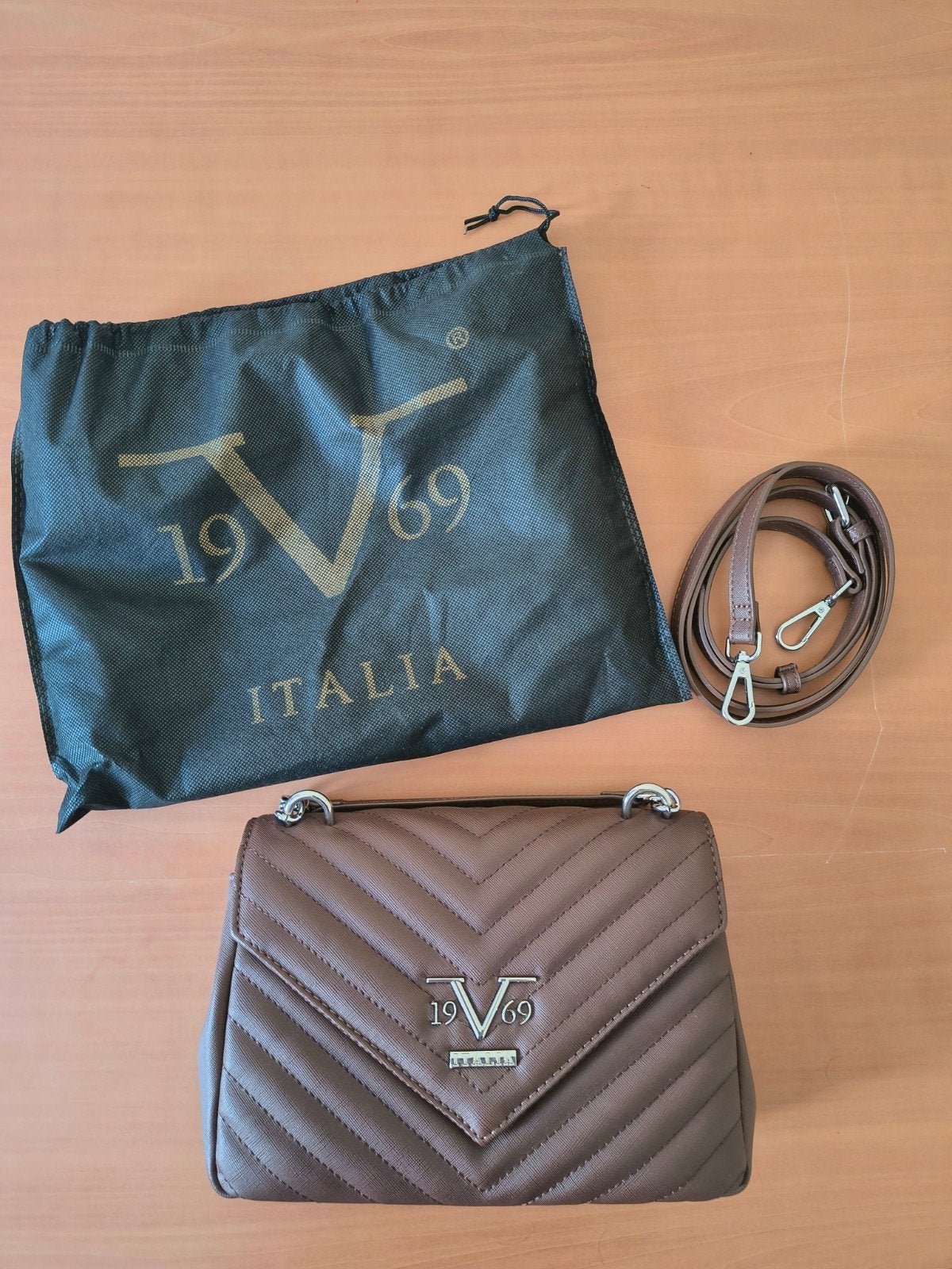 Versace 1969 Italia Marina Schoudertas - Bruin, Ophalen, Nieuw, Bruin, Schoudertasje