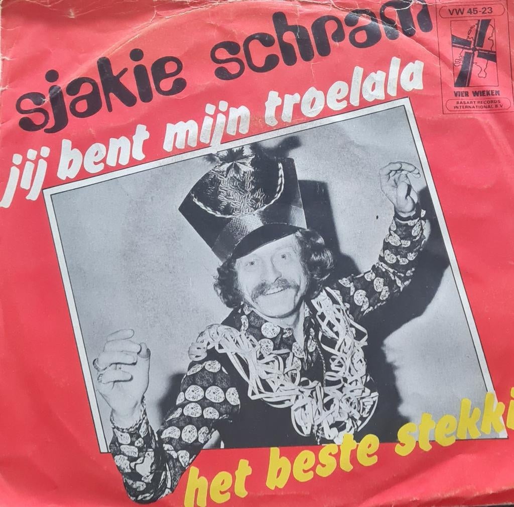 SJAKIE SCHRAM - JIJ BENT MIJN TROELALA, Cd's en Dvd's, Vinyl Singles, Ophalen of Verzenden, Gebruikt, Nederlandstalig