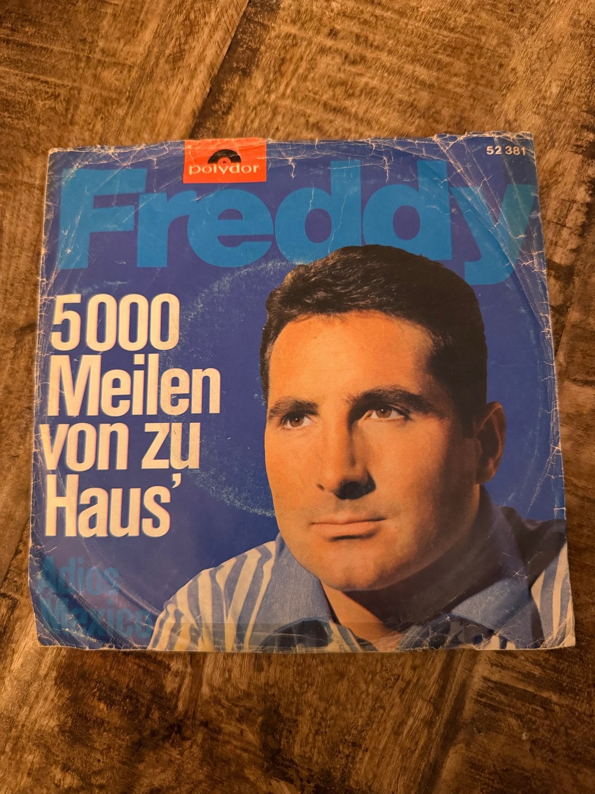 Freddy - 5000 Meilen von zu Haus - Polydor Single, Gebruikt, 7 inch, EP, Schlager