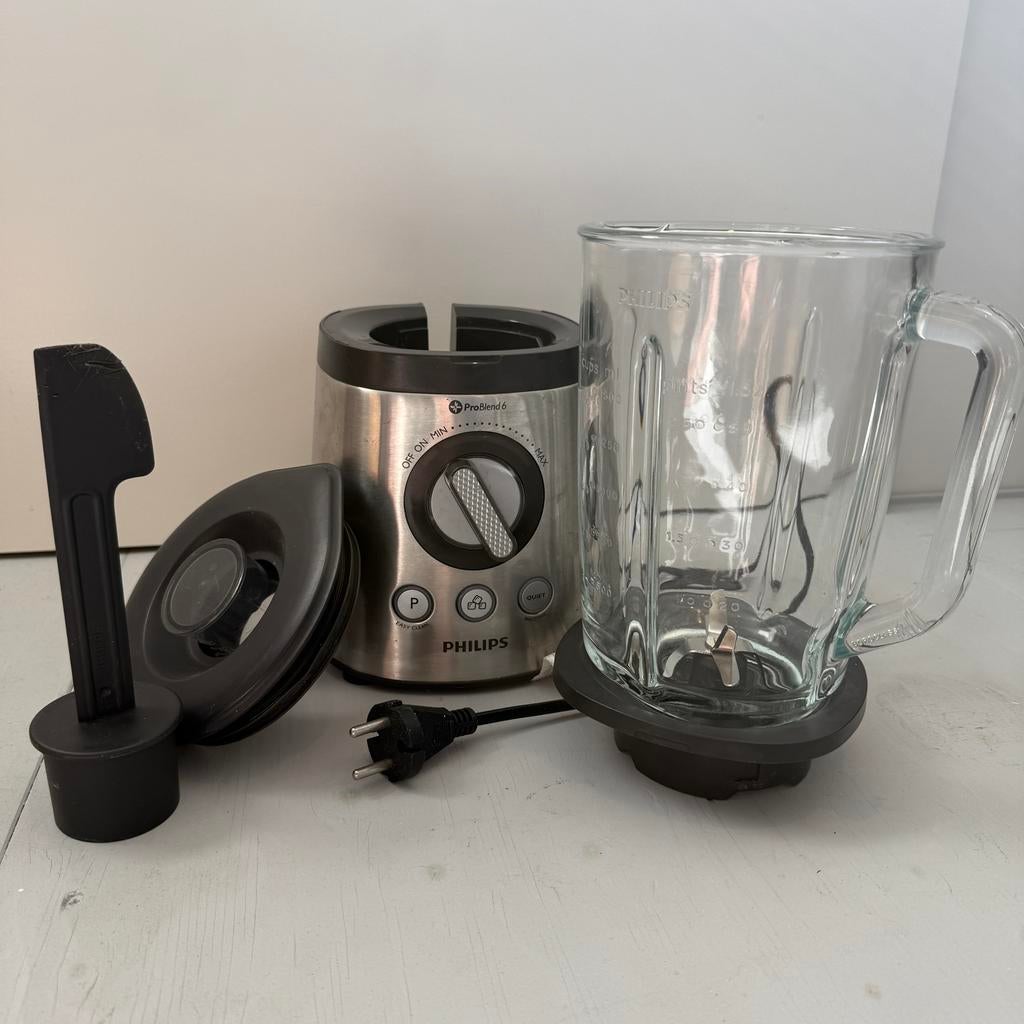 Philips Blender (ProBlend 6) met glazen kan, Witgoed en Apparatuur, Blenders, Ophalen, Gebruikt, Blender