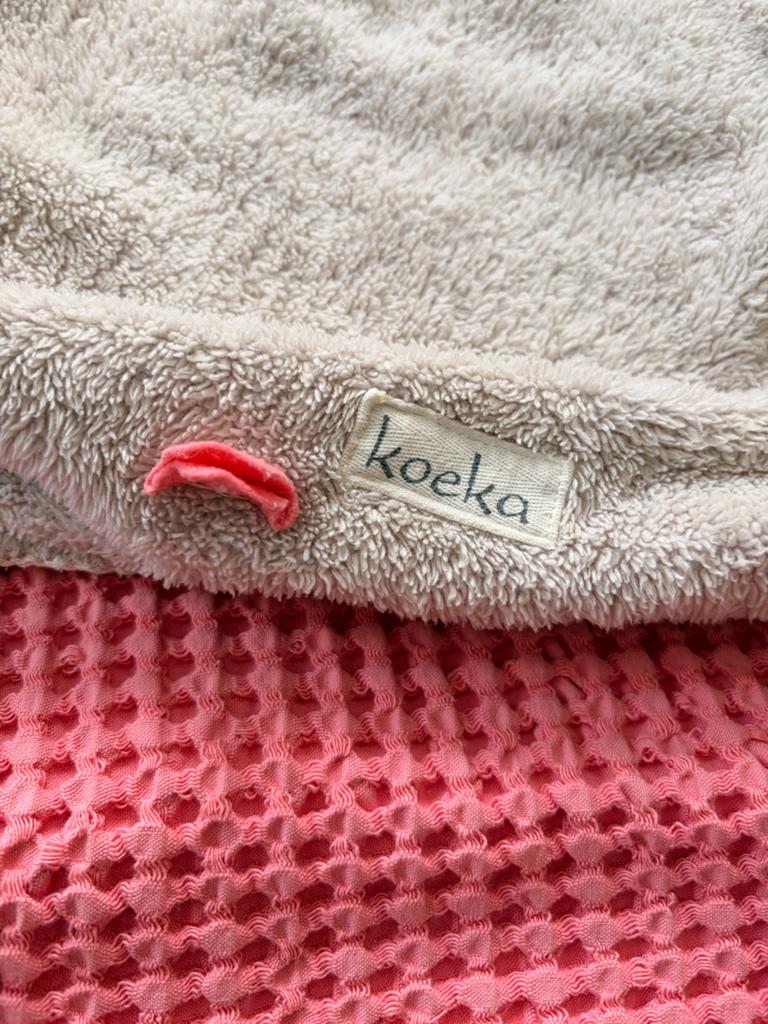 Koeka Roze Set: Ledikant Dekens, Boxbumper & Boxkleed, Ophalen of Verzenden, Gebruikt, 100 cm of meer, Deken
