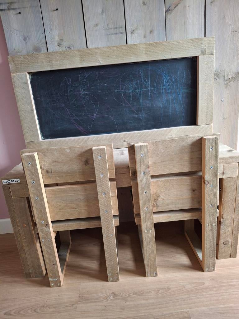 Speeltafel steigerhout, Ophalen, Gebruikt, Tafel(s) en Stoel(en)