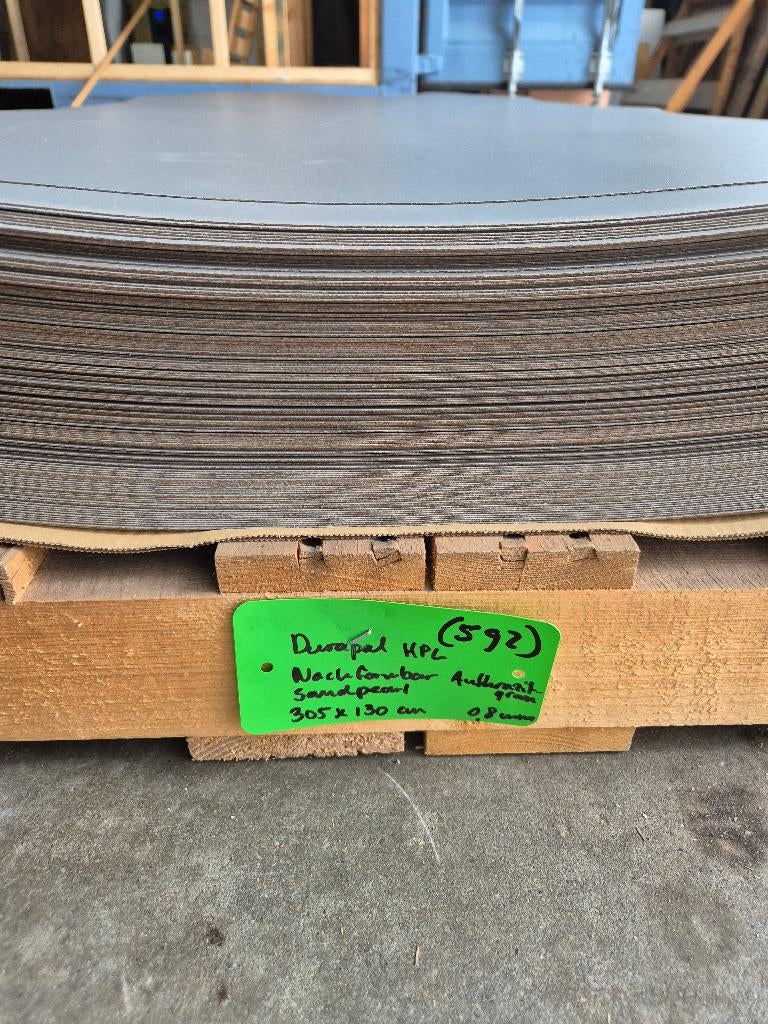Duropal HPL fineer platen antraciet 305x130cm ( 592 ), Doe-het-zelf en Verbouw, Platen en Panelen, Ophalen, HPL, Gebruikt, Nb