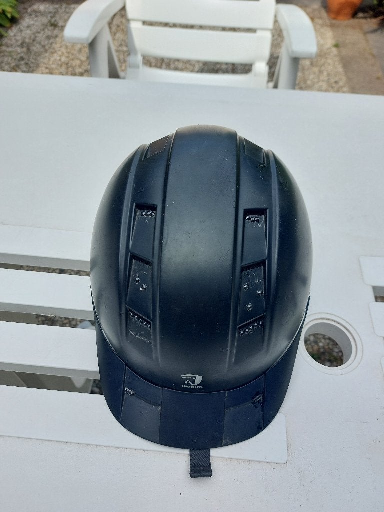 zwarte paardrij helm (cap)Horka voor omvang hoofd 54-56 cm., Dieren en Toebehoren, Gebruikt, Kinderen, XS, Ophalen of Verzenden