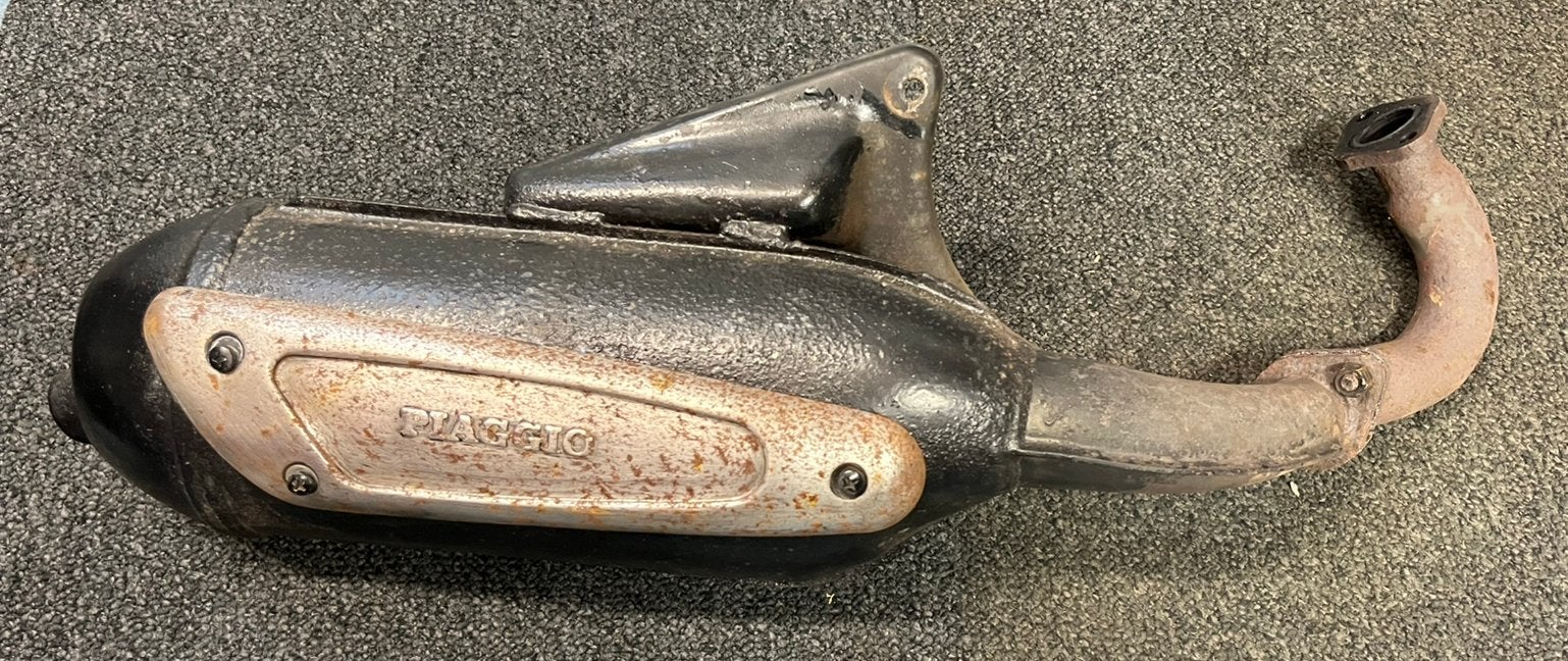 Piaggio uitlaat 125/180cc, Ophalen of Verzenden, Gebruikt