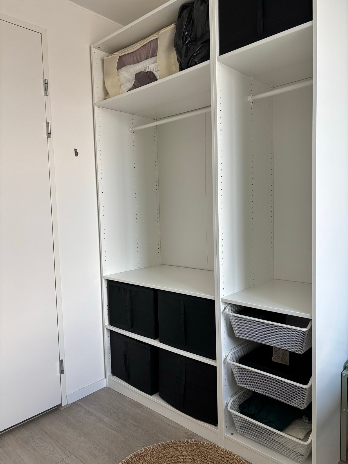 IKEA Pax kast 150x230 met schappen, hangwerk en manden, Ophalen, Met plank(en), Gebruikt, 200 cm of meer