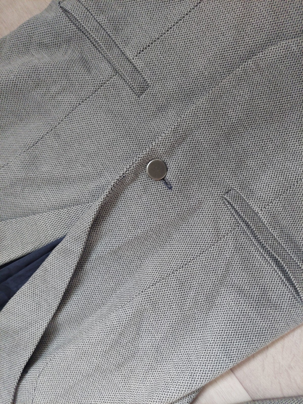 blazer maat s grijs blauw minus colbert jasje, Kleding | Dames, Minus, Ophalen of Verzenden, Zo goed als nieuw, Jasje