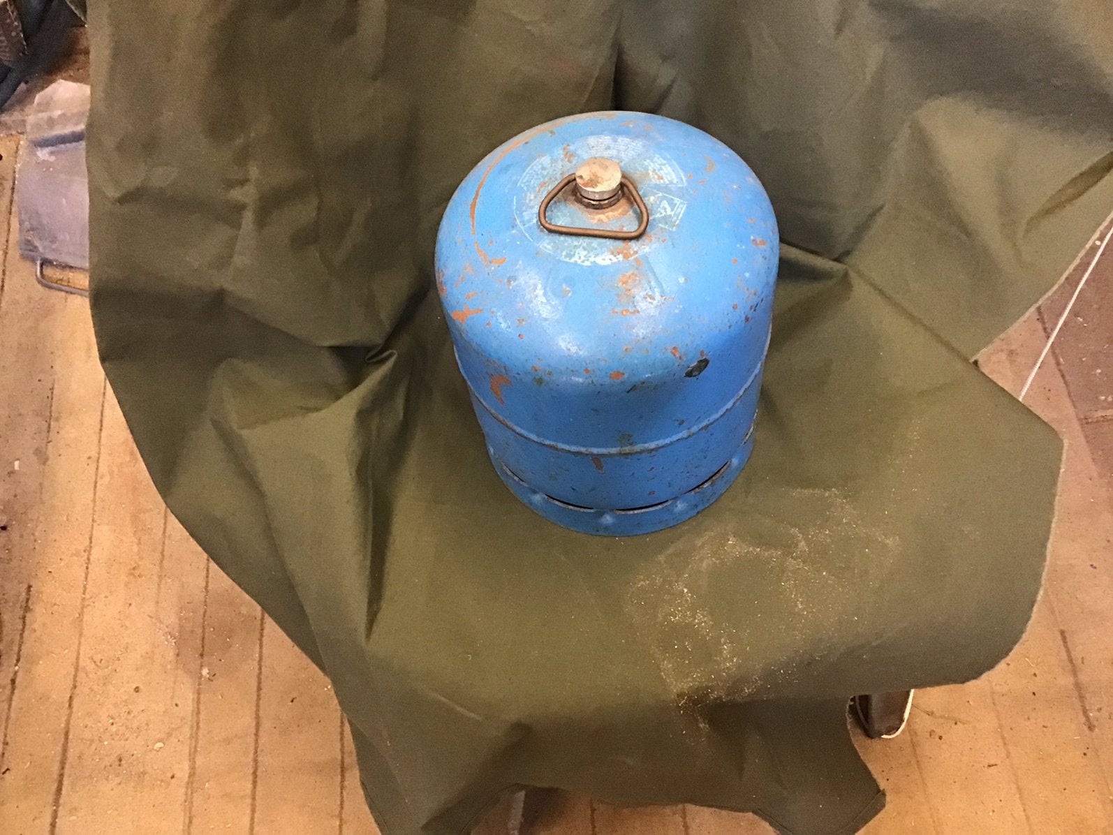 Gasfles en prikbus branders, Ophalen, Gebruikt