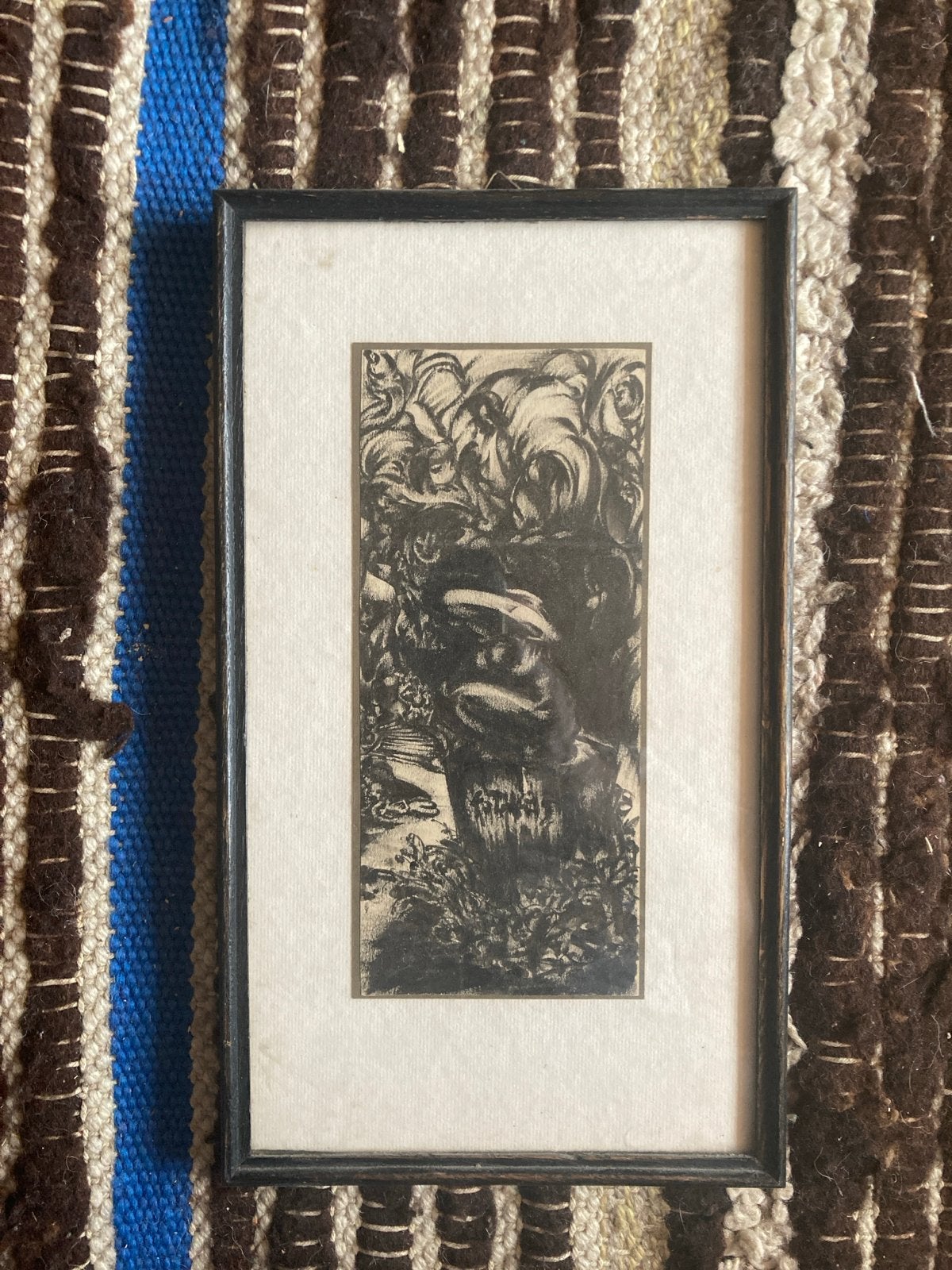 Houtskool tekening 32,5 x 19 cm van Hans Eschauzier, Antiek en Kunst, Ophalen, Tekening, Houtskooltekening, Ingelijst