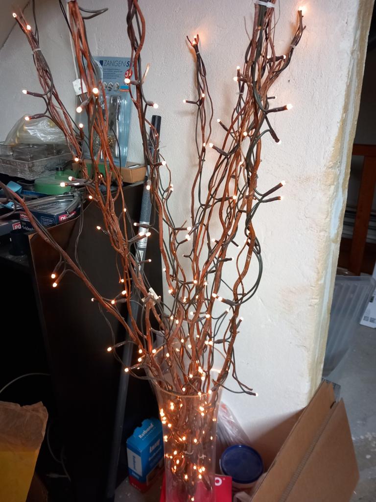 Lichttakken met glazen vaas., Ophalen