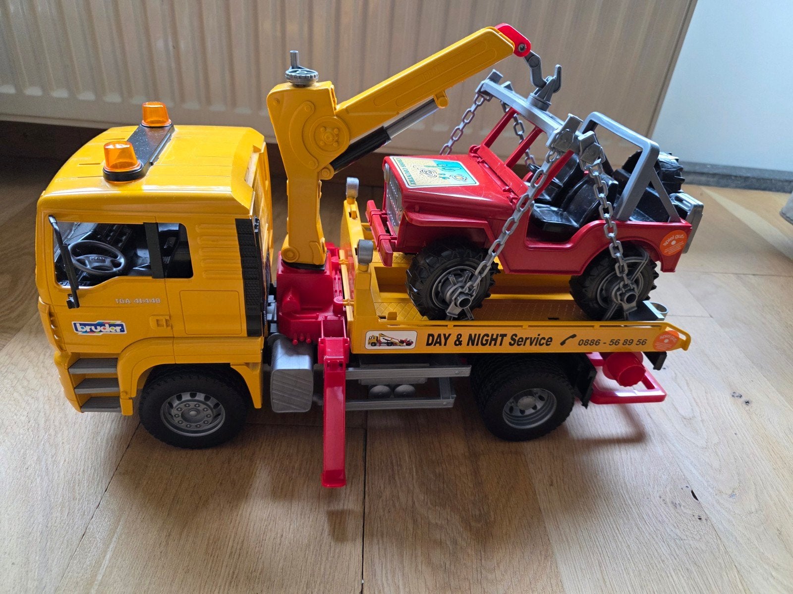 Bruder speelgoed sleepauto met Jeep - MAN, Ophalen, Zo goed als nieuw