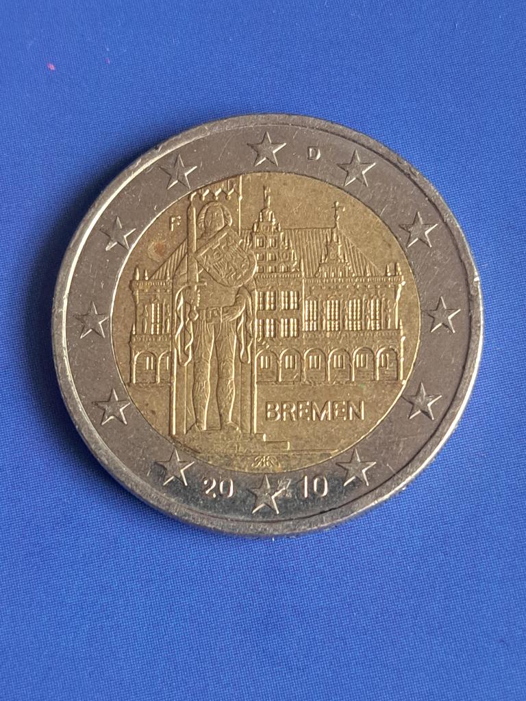 2010 F Duitsland 2 euro Bremen Stuttgart, Verzenden, Duitsland, 2 euro, Losse munt