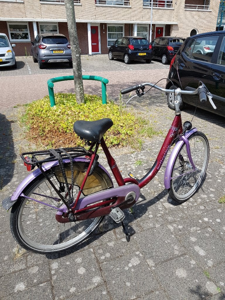 meisjesfiets, Fietsen en Brommers, Fietsen | Meisjes, Gebruikt, Velgrem, Handrem, 16 inch