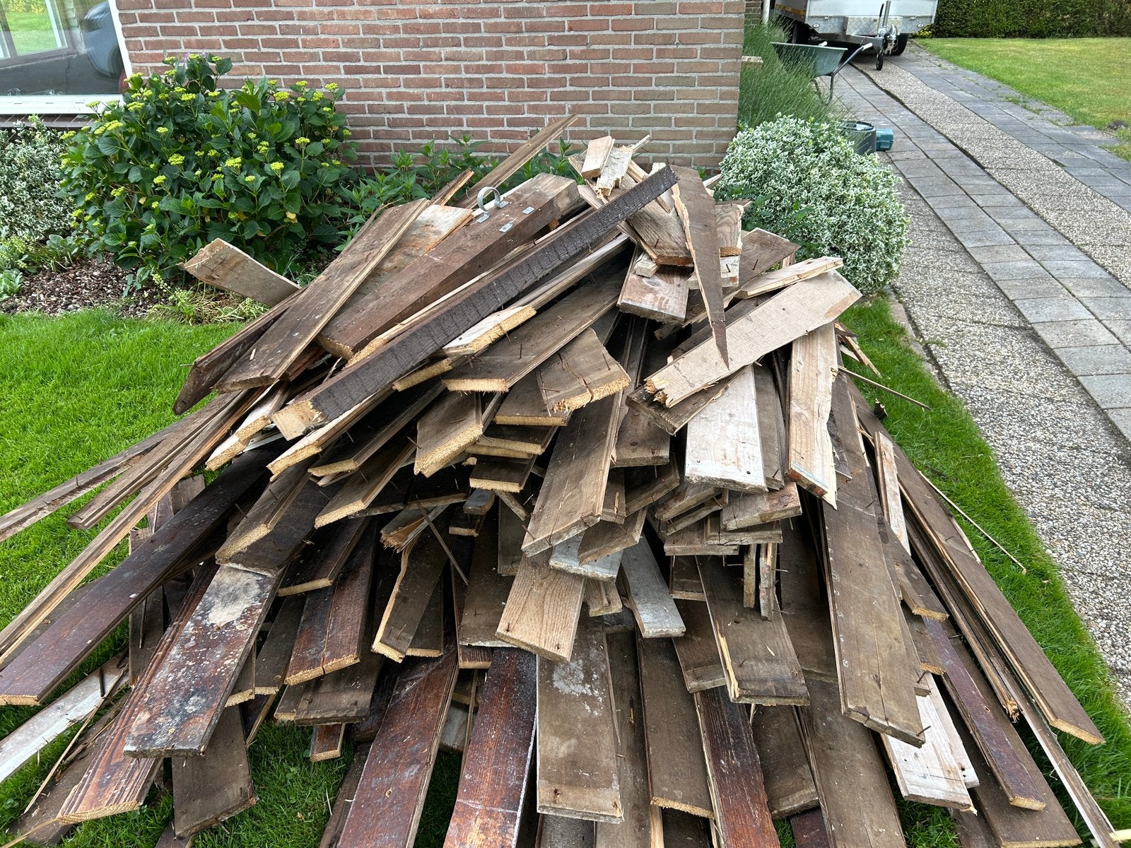 Sloophout brandhout gratis, Ophalen, Gebruikt, Minder dan 25 mm, Plank