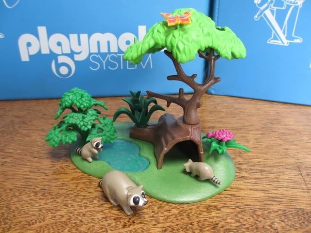 Wild life bosdieren 4205 Wasberen bij vijver 100% compleet, Kinderen en Baby's, Speelgoed | Playmobil, Ophalen of Verzenden, Zo goed als nieuw