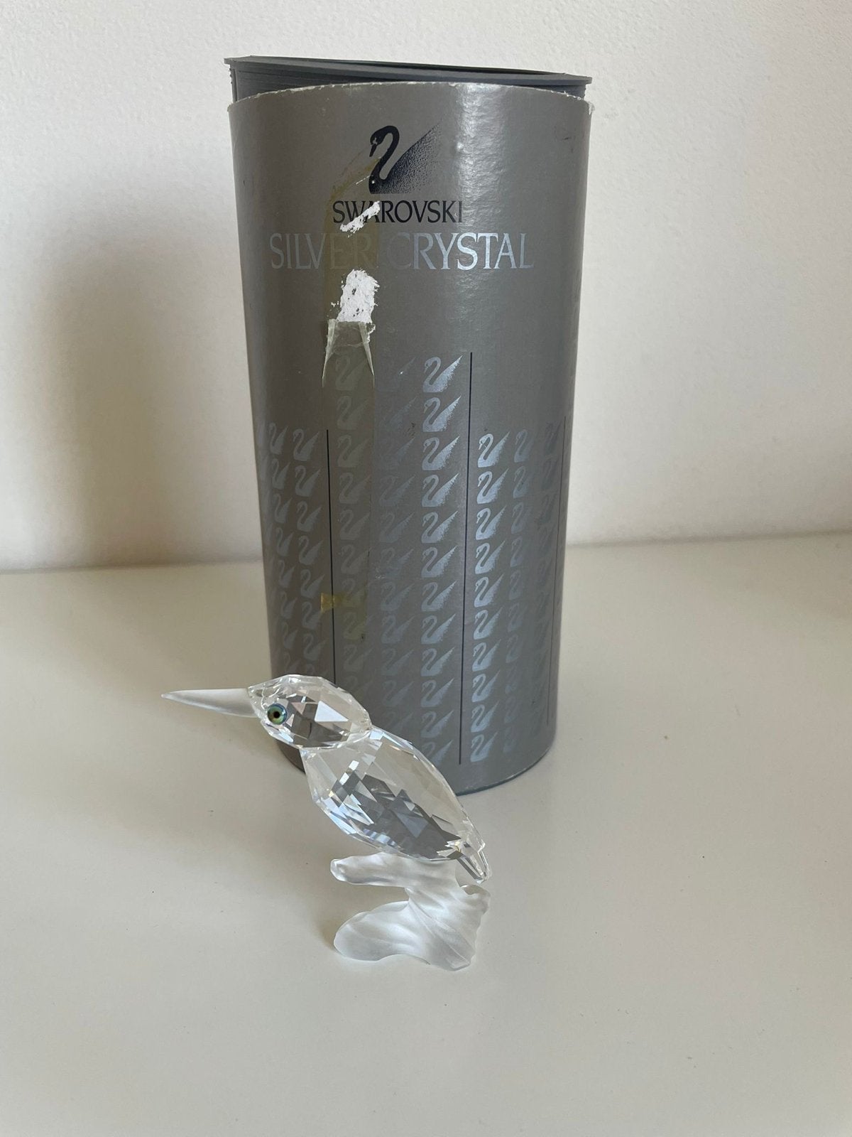Swarovski IJsvogel Figuur - Silver Crystal, Ophalen of Verzenden, Zo goed als nieuw, Figuurtje