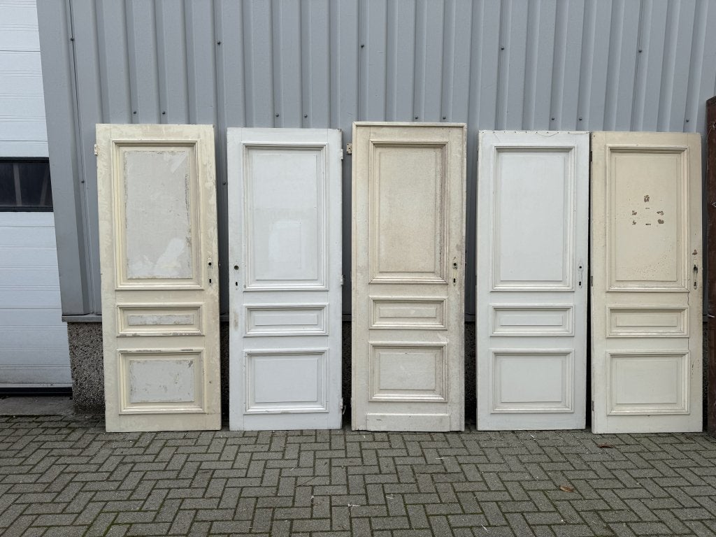 Prachtset antieke paneeldeuren of drievlaksdeuren 84 x 224, La belle porte, Jurgen.hoogenboezem@gmail.com, 80 tot 100 cm, 215 cm of meer
