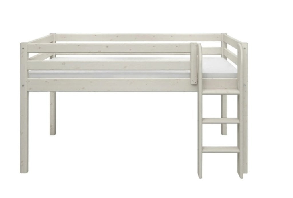 Bed op hoogere poten halfhoog, Ophalen, Verstelbaar, 90 cm, Eenpersoons