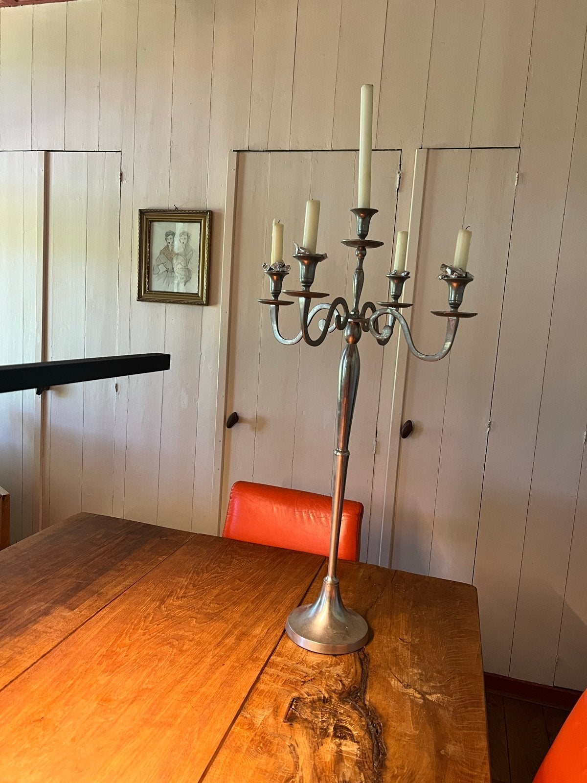 Grote moderne kandelaar met 5 armen, Antiek en Kunst, Ophalen, Overige materialen