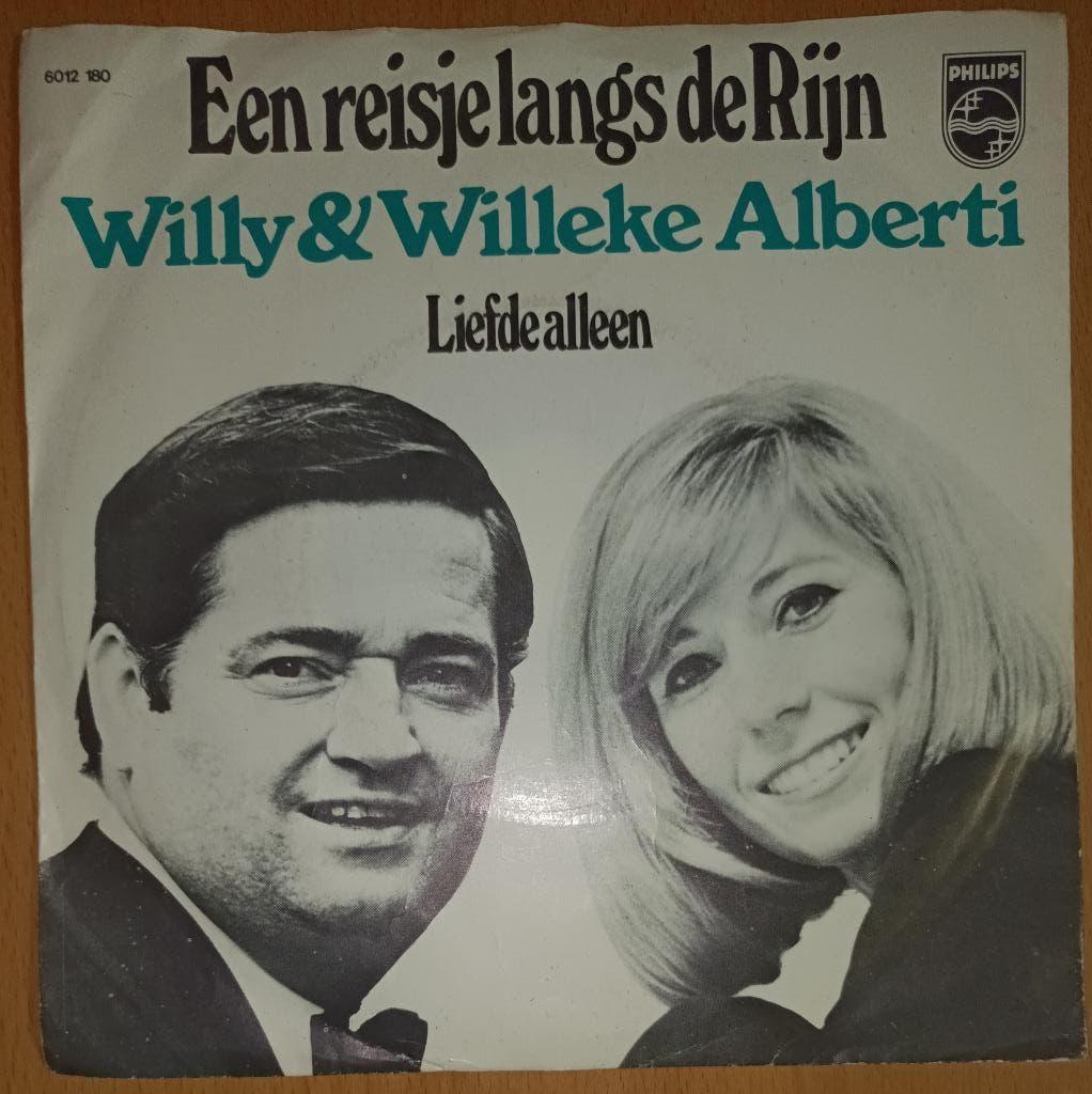 Willy & Willeke Alberti - Een Reisje Langs De Rijn, Cd's en Dvd's, Vinyl | Nederlandstalig, Fotohoes, 7 inch, Ophalen of Verzenden