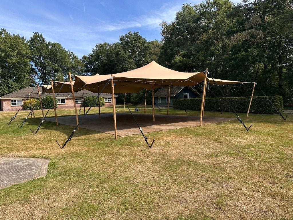 Stretchtent 15x10m te huur incl. op- en afbouw, Ophalen of Verzenden, Nieuw, Overige