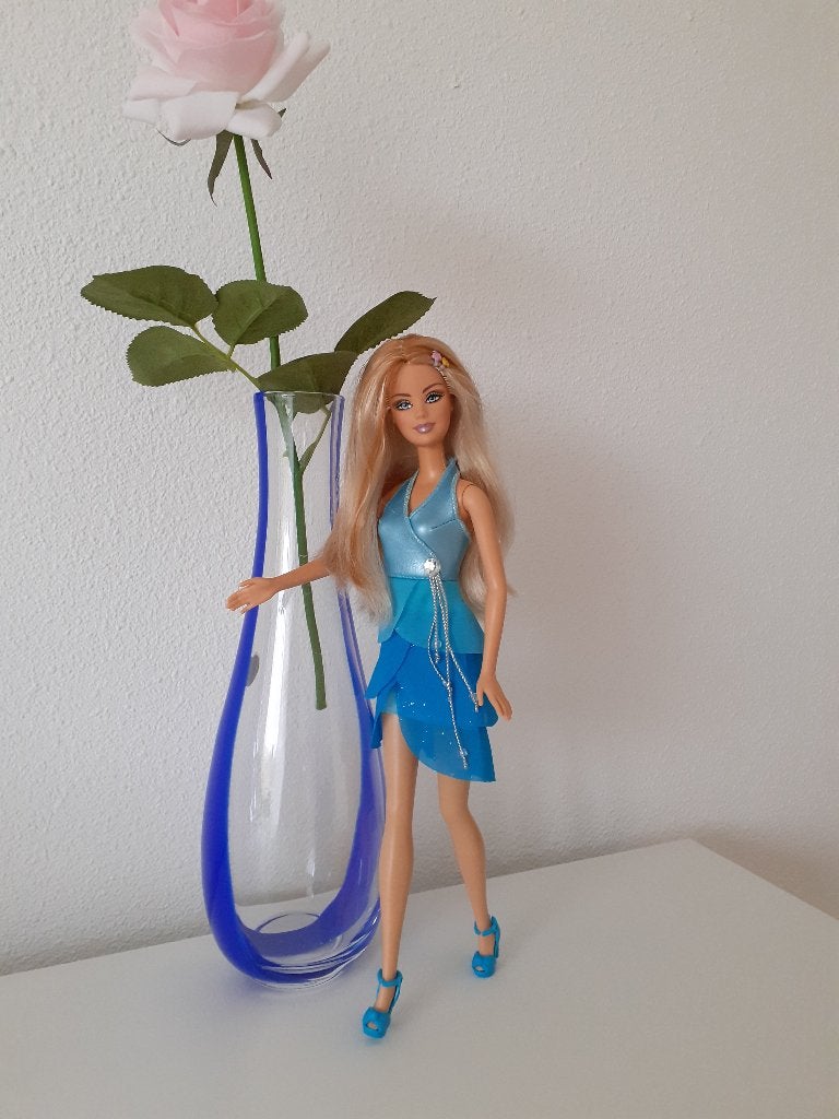 Barbie “Fashion Fever Blue Sparkle Dress”, Ophalen of Verzenden, Zo goed als nieuw, Pop
