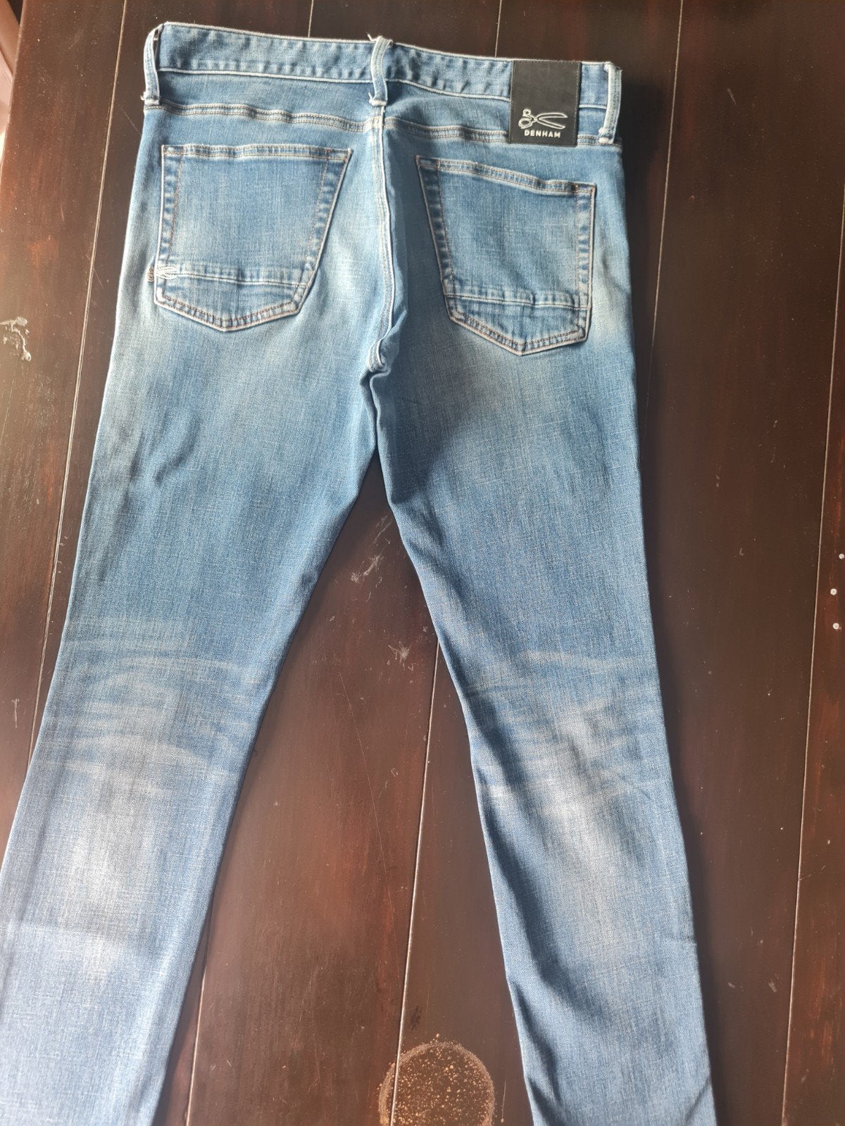 DENHAM RAZOR SLIM FIT STRETCH DESTROY JEANS SIZE 33/34!!, Ophalen of Verzenden, Zo goed als nieuw, Blauw, W33 - W34 (confectie 48/50)