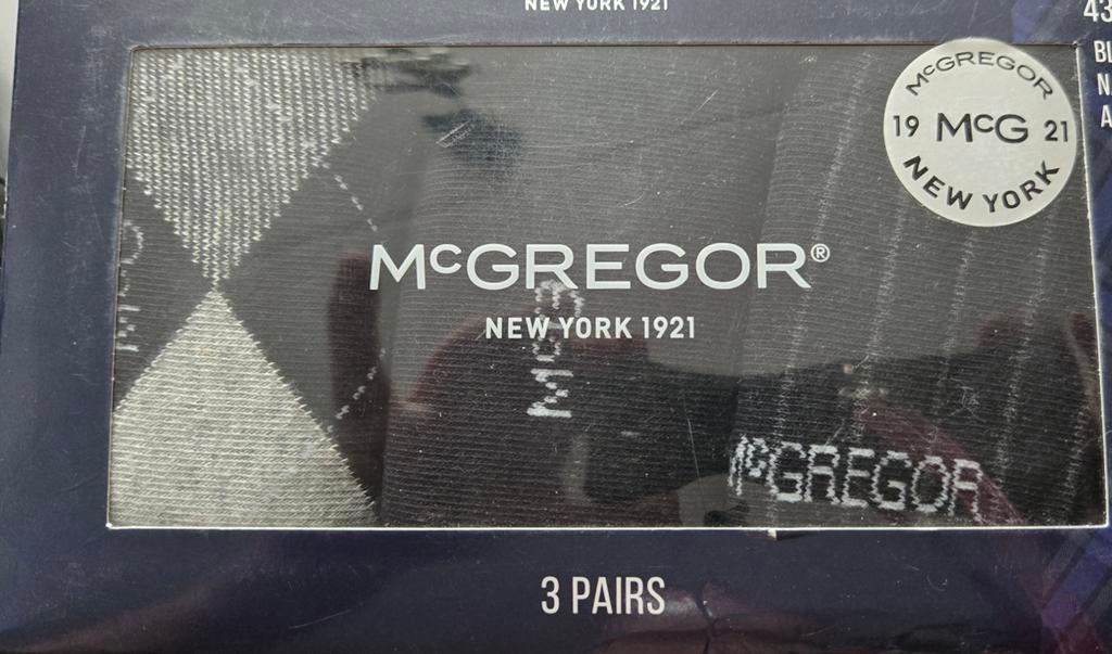 McGregor sokken giftbox 3 paar, maat 43/46, Kleding | Heren, Sokken en Kousen, Ophalen of Verzenden, Nieuw, Overige maten, Overige kleuren
