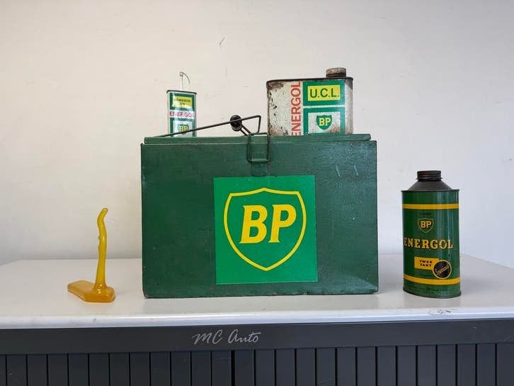 Vintage BP reclame cooler, Ophalen, Gebruikt, Gebruiksvoorwerp, .