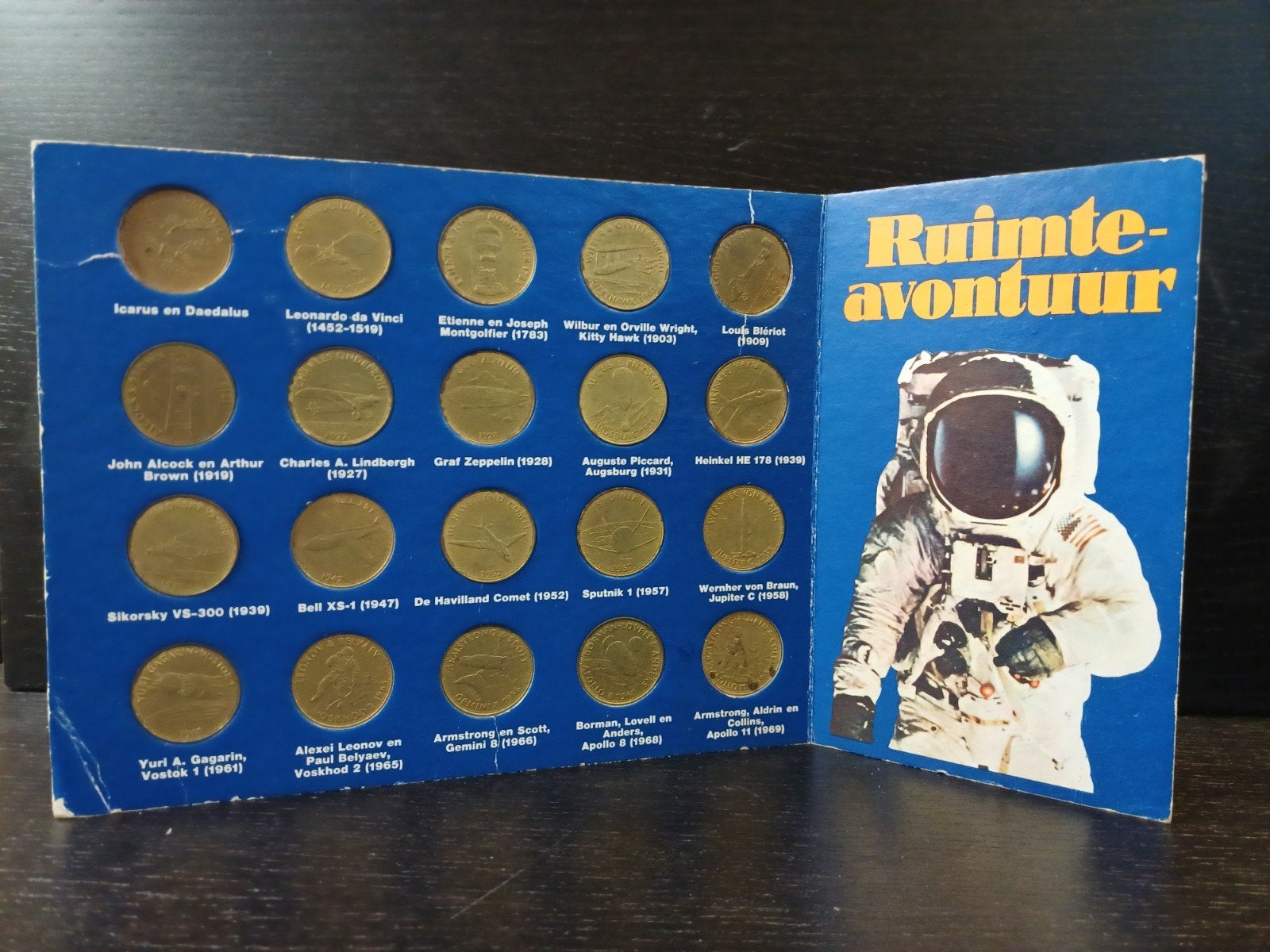 Complete Shell "Ruimte-avontuur" set uit 1969 met munten, Ophalen of Verzenden, Verzamelmap