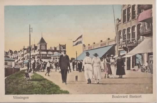Vlissingen Boulevard Bankert, Verzenden, 1920 tot 1940, Ongelopen, Zeeland