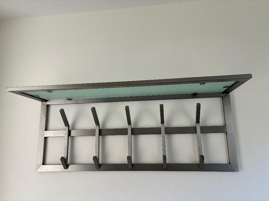 RVS Kapstok hangend model, Huis en Inrichting, Woonaccessoires | Kapstokken, Zo goed als nieuw, Minder dan 100 cm, Metaal, Ophalen