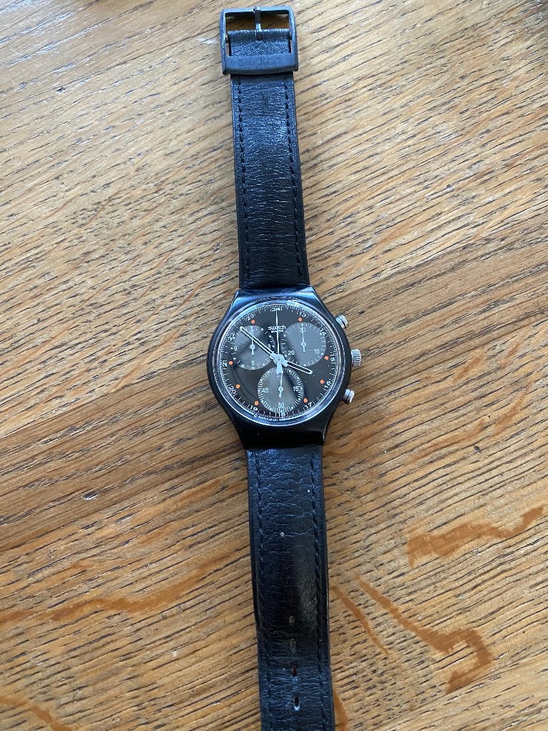 SWATCH WATCH SCB106 WALL STREET CHRONOGRAPH 1991, Ophalen of Verzenden, Zo goed als nieuw, Polshorloge, Swatch