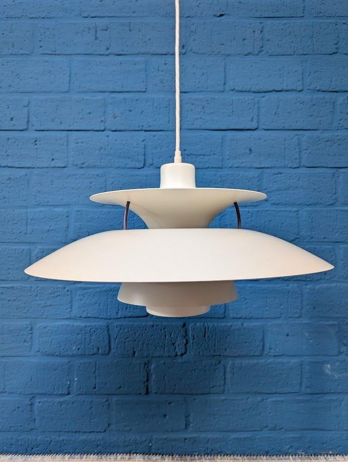 Vintage PH5 hanglamp, Louis Poulsen, jaren 80, Ophalen, Gebruikt, Metaal, Minder dan 50 cm