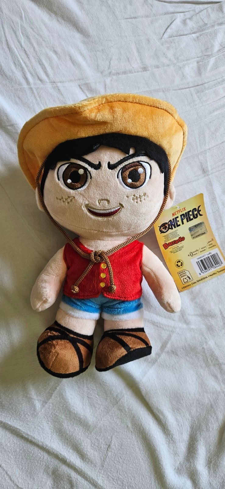 Monkey D. Luffy Knuffel - One Piece Netflix Origineel, Overige merken, Overige karakters, Overige typen, Nieuw