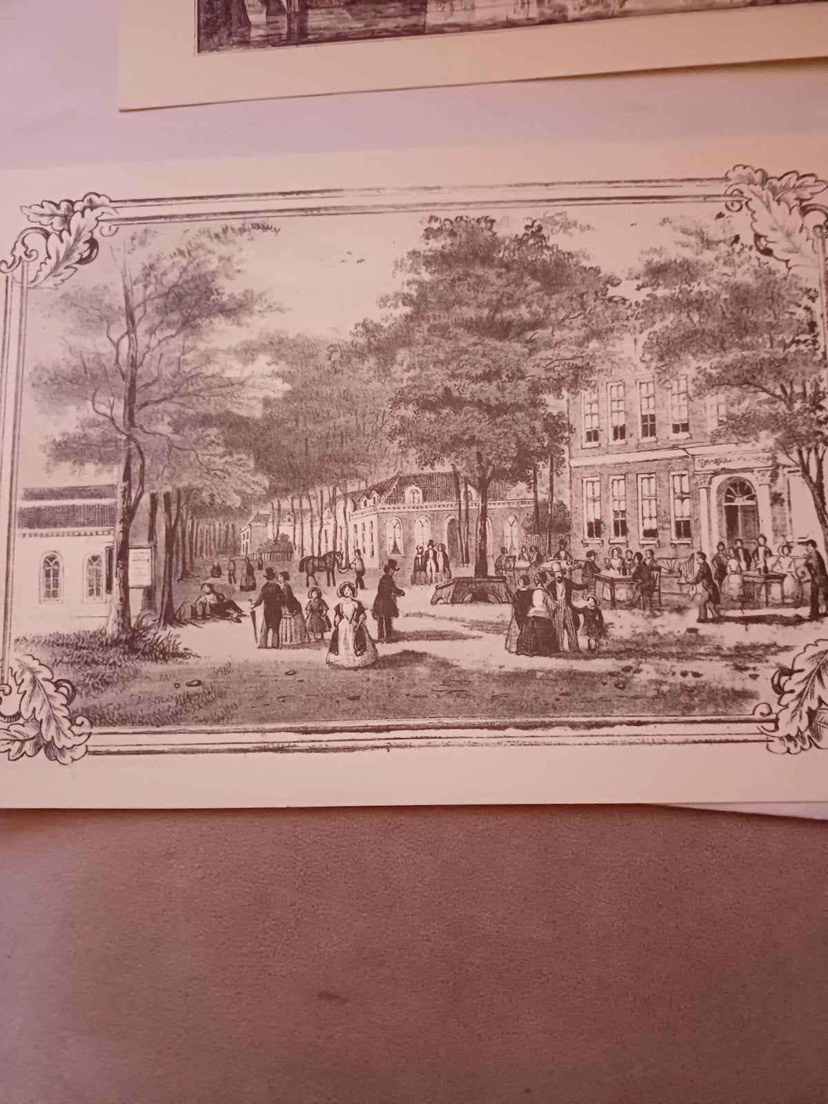 Gezicht op Rijsenburg bij Driebergen, Utrecht - Hendrik Last, Ophalen, Dagelijks leven, 1800 - 1899, Met tekst