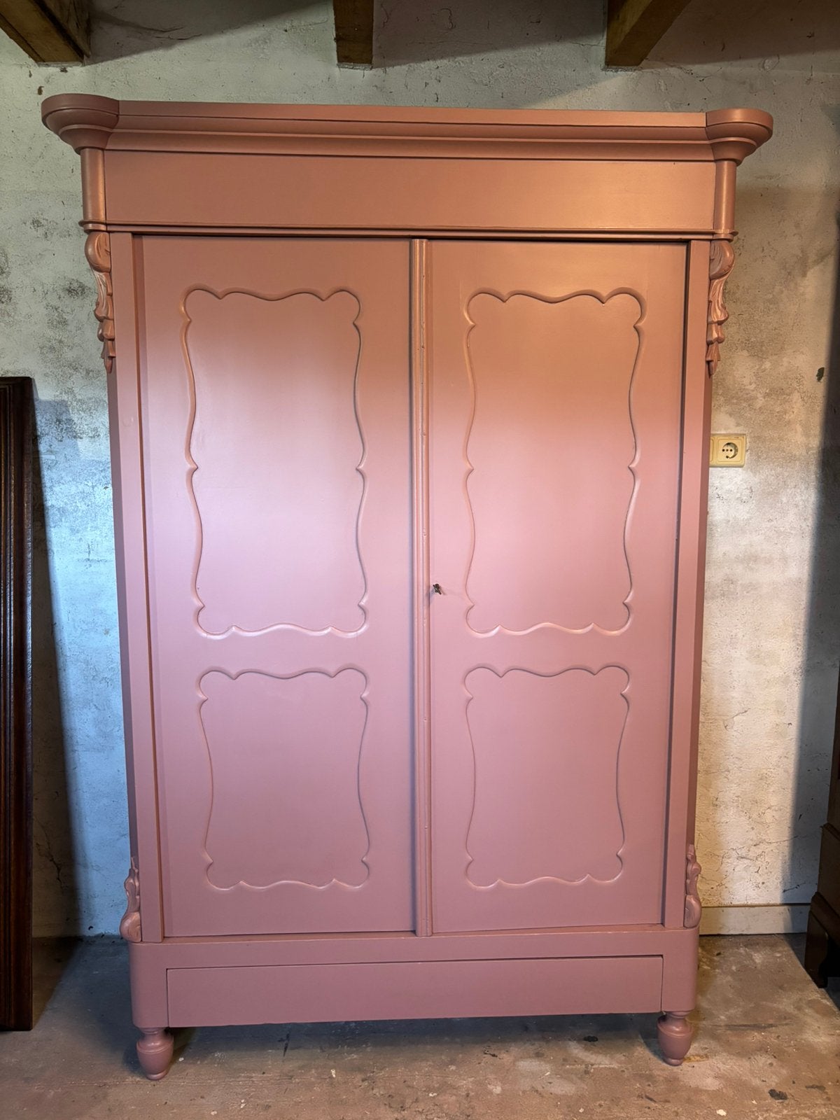 Grenen kast biedermeier meidenkast, Ophalen of Verzenden