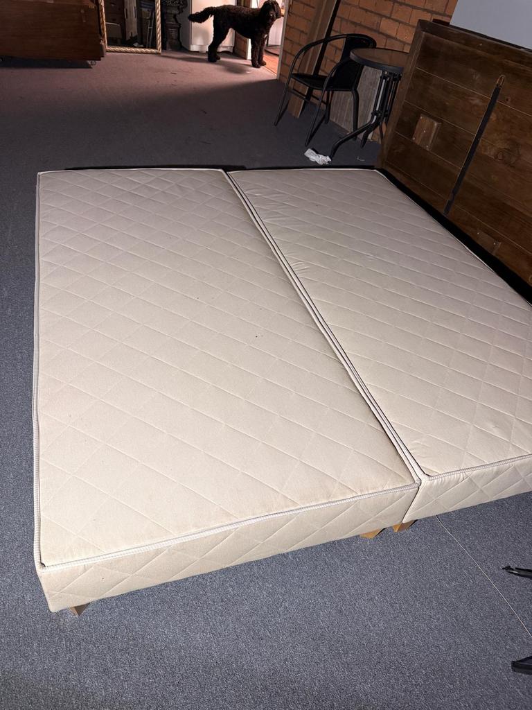 Boxspring, Huis en Inrichting, Slaapkamer | Boxsprings, Ophalen, Gebruikt, Tweepersoons, 90 cm