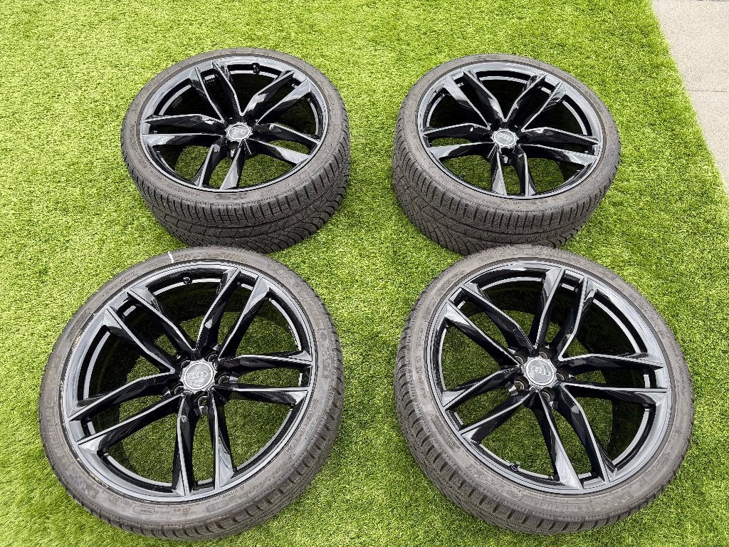 21 inch 5-spaaks RS6 velgen met Michelin Pilot Alpin banden, Auto-onderdelen, Ophalen, Gebruikt, 285 mm, Banden en Velgen