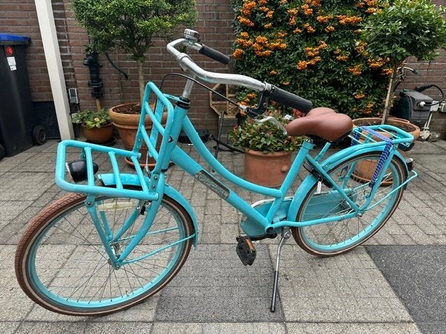 Meisjestransport fiets 24 inch blauw  met gebruikssporen, Ophalen, Gebruikt, Staal, Popal